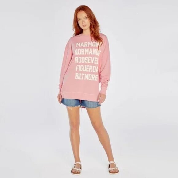NWT Wildfox pink hotel “Roadtrip” print sweatshirt, L - Picture 4 of 7